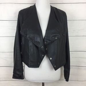 Blank NYC Faux Leather Black Moto Jacket